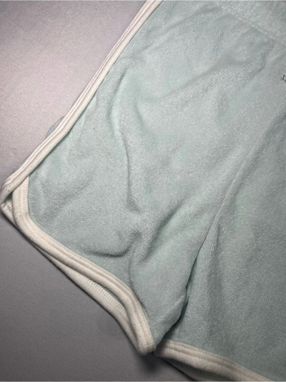 Little Co Light Blue Dolphin Terry Cloth Boys 7 Drawstring Long Shorts - Picture 2 of 4